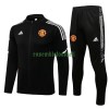 Manchester United Ensemble Vestes d'Entraînement 22-23 Noir Blanc Pour Enfant